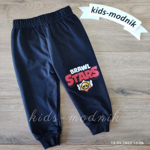 детская одежда недорого Спортивные штаны детские для мальчиков - Brawl Stars- темно-синего цвета 1-2-3-4 года