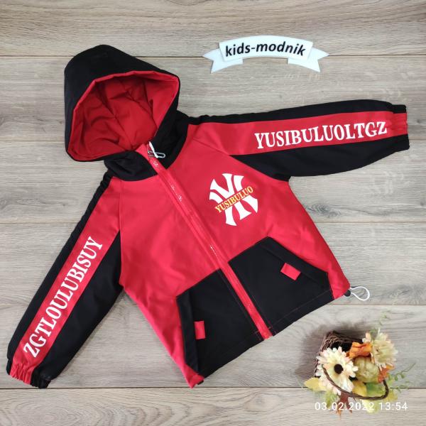 Куртка детская демисезонная для мальчиков -Yusibuluo- красного цвета 5-6-7-8 лет