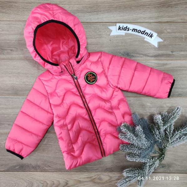 Куртка дитяча утеплена для дівчаток-TheMphaLeon-коралового кольору 2-3-4-5 років