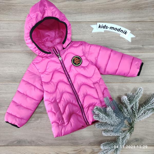 Куртка дитяча утеплена для дівчаток -TheMphaLeon-малинового кольору 2-3-4-5 років
